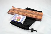 Compact Travel Cribbage – Black Walnut & Black Cherry – 2 Player
