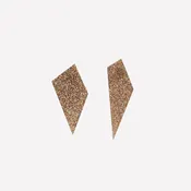 Medium Gold Glitter Shard Earrings