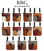 Africa Map Unisex Bag. One of a kind Full Grain Leather, Each one a Unique patchwork.
