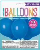 12 Latex Balloons  10ct - Royal Blue"