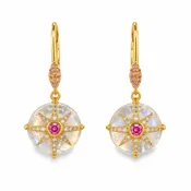 14KY Starburst Dangle Earrings