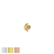 14kt Crescent Moon w/ Opal Top