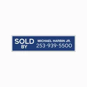 CBB-P11a (6″x24″) Personalized Polystyrene Sold Sign (1-Sided)