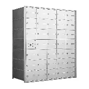 1400 Series Front-Loading Horizontal Mailboxes in Anodized Aluminum Finish – 34 Tenant Doors And 1 USPS Master Door