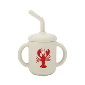 Baby Silicone Lobster Sippy Cup with Straw