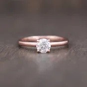 14k Rose Gold Facets of Fire .51ct Diamond Ring