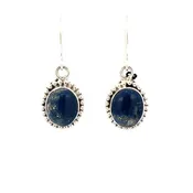 Crested Butte Lapis Lazuli Silver Navajo Earrings