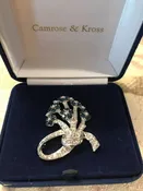 Stunning Silvertone Camrose &amp; Kross CZ Brooch
