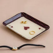 Ace of Hearts Rectangular Enamel Tray