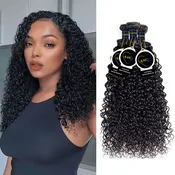 Hair Control Studio Kinky Curly Hair 3 Bundles Human Hair Extensions Bundle Deals