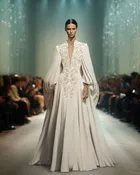 Beaded crepe dress