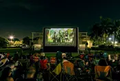 Drive-Up Series 28.5' Diagonal Silent Inflatable Outdoor Theater for Drive-In - 67164