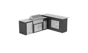 M7 L-Shape Refrigeration Island & Storage Bar