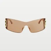 Balenciaga Bossy Mask Sunglasses in Light Brown