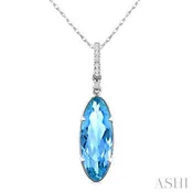 10 Karat Blue Topaz Pendant