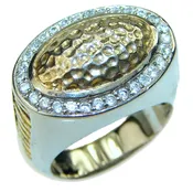 Bali Design   2 tones  .925 Sterling Silver handcrafted ring; s. 6