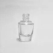 12 ML Rounded Square Bottles (New) - Fan Brush - Matte Black Cap