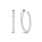 0.97 CTW Diamond Inside-Out Oval Hoop Earrings