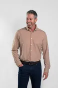 APEX - Dark Orange Bengal Stripe Long Sleeve Shirt