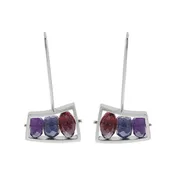 Ashka Dymel Sliding Wedge Gemstone Earrings