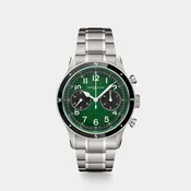 1858 Chronograph 0 Oxygen – Green Glacier Dial On Bracelet
