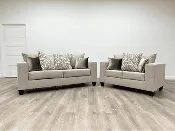 110-Hollywood Beige Sofa & Loveseat