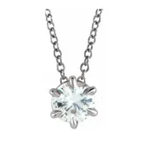 1/4ct 14k White Gold Lab Diamond Necklace