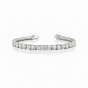 16.09 Cts SILVER Round Shape Tennis Bracelet - natural Diamond