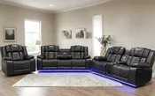 Ace 3 Pc Power Reclining Sofa, Loveseat and Recliner