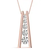 14kt Diamond Journey Pendant (1/4 ctw)