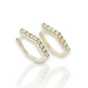 Diamond hexagon gold Huggies