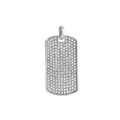 Brightness Dog Tag Pendant in Imitation Rhodium