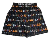 G  Brief Insanity UNISEX Electric Guitar Stripe Soft Silky Boxers