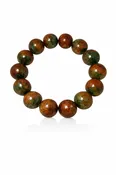 A grade deep red and green jade 14mm bracelet Diameter-15cm
