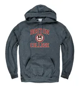 Boston College Arch & Seal Men's Hoodie Sweatshirt-Charcoal
