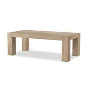 Abaso Dining Table - Whitewash Rustic Wormwood Oak