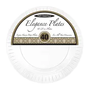 10.25″ ELEGANCE DINNER PLATES – CLEAR 40 CT.