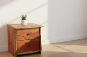 Live Edge Wood Slab Nightstand