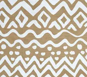 Alan Campbell Fabric: Deauville - Custom Camel II on White Belgian Linen / Cotton