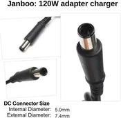 120W 19.5V 6.15A Power Supply Cord Compatible with HP Envy