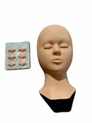 Eyelash Extension Training Head + Practice Lashes