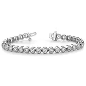 1 ctw Round Bezel Lab Diamond Tennis Bracelet
