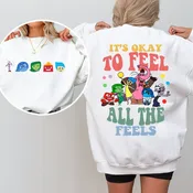 Adults Disney Pixar Inside Out T-shirt, Emotional Awareness Shirts