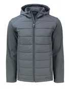 Cutter & Buck Evoke Hybrid Eco Softshell Recycled Full Zip Hooded Jacket