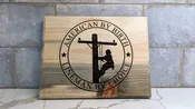 Lineman Sign – Engraved Blue Pine Utility Worker Sign
