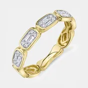 Aleera Yellow Gold Baguette Diamond Ring