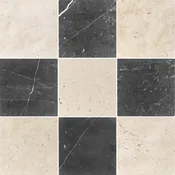 Alba Nova & Black Marble 10" Checkerboard Tumbled