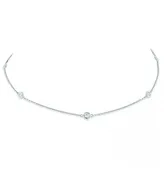 10 Diamonds Weighing Diamond By The Yard Necklace