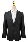 2 Piece Slim Fit Suit Set- Grey Chk