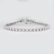 Diamond Tennis Bracelet - 14K White Gold - 4.00ct.